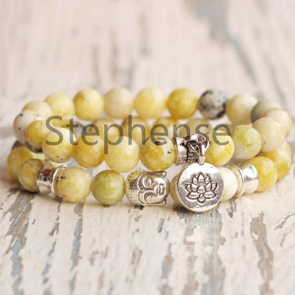 mg0704 8 mm yellow howlite buddha bracelet set 6 mm and 8 mm natural gemstone energy bracelet new design women`s yoga mala bracelet, Black
mg0704 8 mm yellow howlite buddha bracelet set 6 mm and 8 mm natural gemstone energy bracelet new design women`s yoga mala bracelet, Black