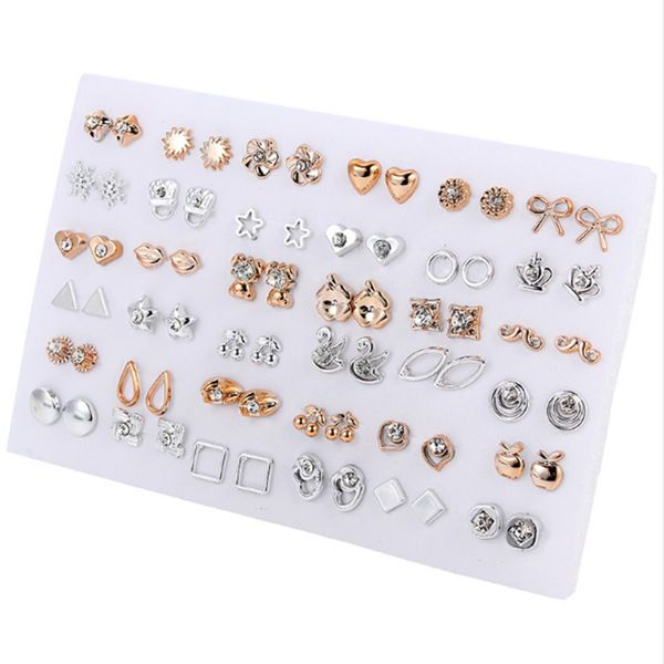 36pairs earrings mixed styles rhinestone sun flower geometric animal plastic stud earrings set for women girls jewelry, Silver
36pairs earrings mixed styles rhinestone sun flower geometric animal plastic stud earrings set for women girls jewelry, Silver