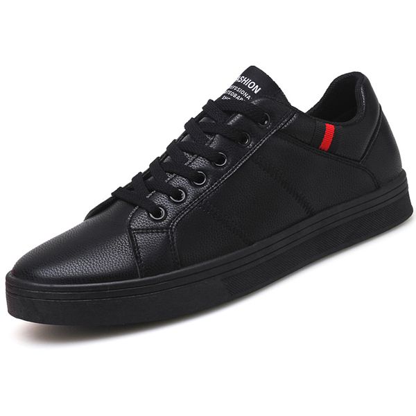 2019 autumn men casual shoes fashion sneakers leather footwear soft rubber men flats shoes white mens sales flat designer, Black
2019 autumn men casual shoes fashion sneakers leather footwear soft rubber men flats shoes white mens sales flat designer, Black