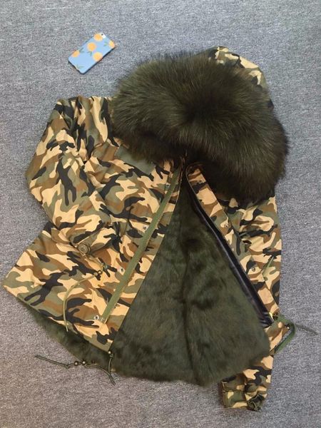 camouflage short olive green mr mrs furs parka warm thickness fake fur lined parka big collar coat, Black
camouflage short olive green mr mrs furs parka warm thickness fake fur lined parka big collar coat, Black