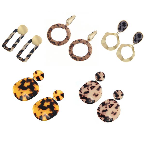 wuli & baby four design classic leopard style round square drop earrings women plastic cloth fashion earrings, Silver
wuli & baby four design classic leopard style round square drop earrings women plastic cloth fashion earrings, Silver