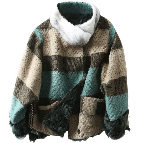 real fur coat women winter jacket 2020 vintage sheep fur coat female korean 100% woolen jackets warm liner hiver 617201, Black
real fur coat women winter jacket 2020 vintage sheep fur coat female korean 100% woolen jackets warm liner hiver 617201, Black