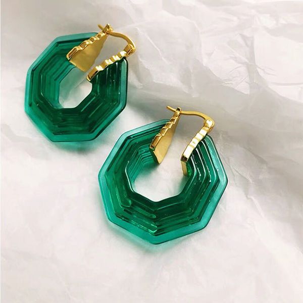 europe fashion rhombic geometric pattern acrylic hoop earrings women simple resin irregular hexagon transparent pendientes, Golden;silver
europe fashion rhombic geometric pattern acrylic hoop earrings women simple resin irregular hexagon transparent pendientes, Golden;silver