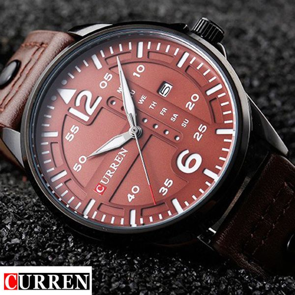 mens watches sport wristwatch blue leather strap date clock men quartz watch relogio masculino curren 2019, Slivery;brown
mens watches sport wristwatch blue leather strap date clock men quartz watch relogio masculino curren 2019, Slivery;brown