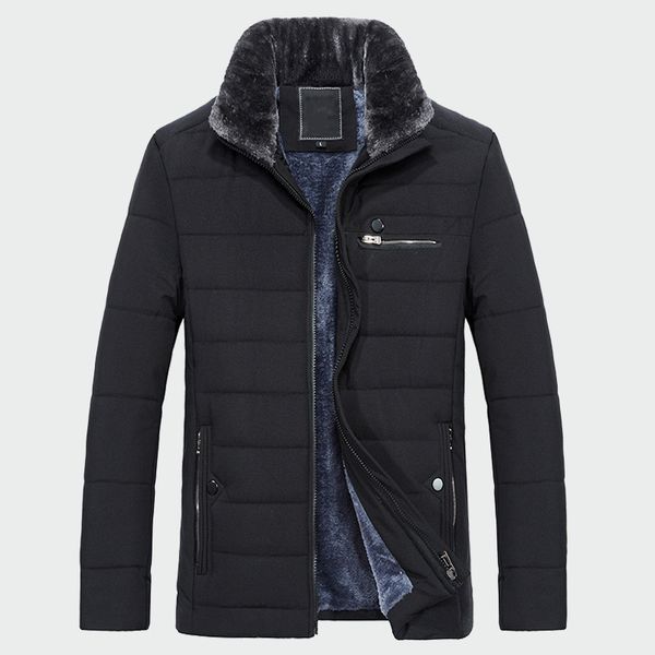 2018 new style winter men's warm coat thick fleece fashion long jackets mens brand clothing male overcoat fur collar ml034, Black
2018 new style winter men's warm coat thick fleece fashion long jackets mens brand clothing male overcoat fur collar ml034, Black