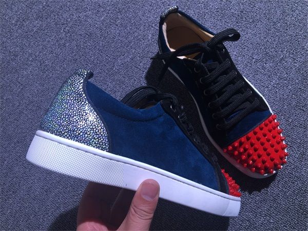 2019 luxury patchwork leather men's sneakers flat red bottom junior elegant designer red sole casual walking with original box, Black
2019 luxury patchwork leather men's sneakers flat red bottom junior elegant designer red sole casual walking with original box, Black