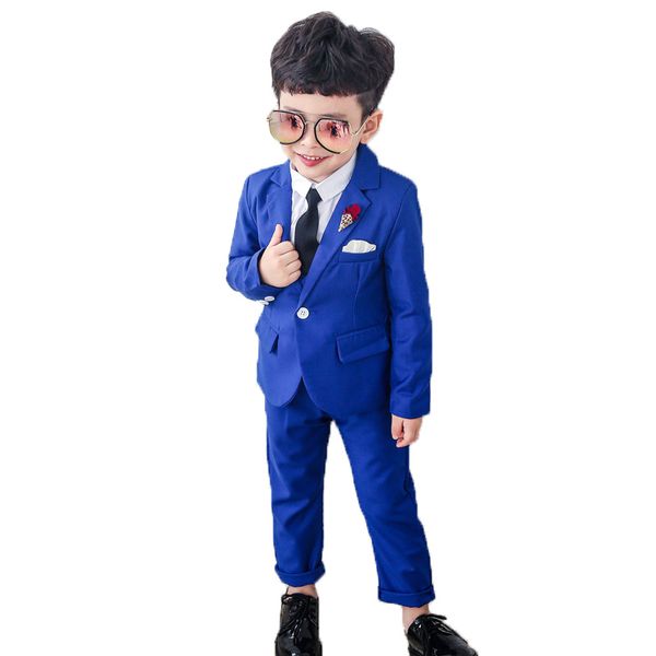 brand boys formal wedding party suits children blazer vest pants tie 4pcs clothing sets kids performances tuxedo dress costume, Blue
brand boys formal wedding party suits children blazer vest pants tie 4pcs clothing sets kids performances tuxedo dress costume, Blue