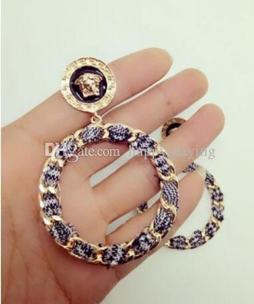 new fashion around the cloth medusa lion head big earrings nightclub personality big circle fashion ear ring female, Gray
new fashion around the cloth medusa lion head big earrings nightclub personality big circle fashion ear ring female, Gray