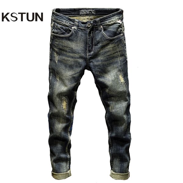 kstun ripped jeans men slim fit stretch printed fashion designer streetwear male denim pants frayed vintage moto biker jeans men, Blue
kstun ripped jeans men slim fit stretch printed fashion designer streetwear male denim pants frayed vintage moto biker jeans men, Blue