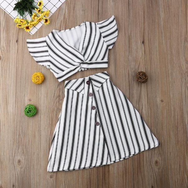 3-8years flared sleeve v-neck crop +button skirts 2pcs stirped set for toddler kids girls fashion clothes outfits, White
3-8years flared sleeve v-neck crop +button skirts 2pcs stirped set for toddler kids girls fashion clothes outfits, White