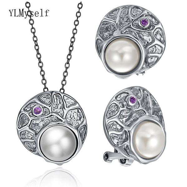 vintage anti-silver color necklace earrings sets pearl jewelry women's statement jewellery 2pcs set
vintage anti-silver color necklace earrings sets pearl jewelry women's statement jewellery 2pcs set