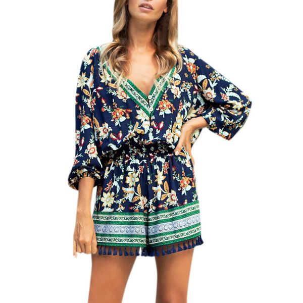 fashion 2019 women short jumpsuit v-neck short tie front floral print playsuit stripe sleeve jumpsuit droship m10 ma6, Black;white
fashion 2019 women short jumpsuit v-neck short tie front floral print playsuit stripe sleeve jumpsuit droship m10 ma6, Black;white