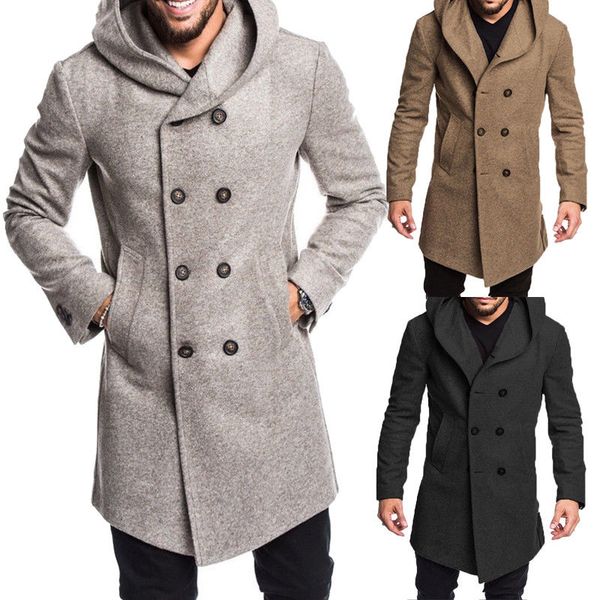 british style men overcoat long jacket wool trench warm winter blends coat suit outwear, Black
british style men overcoat long jacket wool trench warm winter blends coat suit outwear, Black