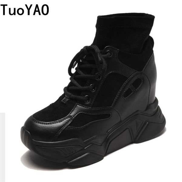 2019 autumn high platform boots 9cm high heels women thick sole shoes winter wedge sneakers waterproof motorcycle boots woman, Black
2019 autumn high platform boots 9cm high heels women thick sole shoes winter wedge sneakers waterproof motorcycle boots woman, Black