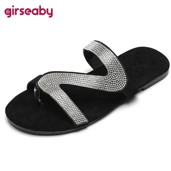 girseaby 2020 female summer shining slippers sandwich toe flat heels pu rhinestone letter big size 36-42 leisure beach b1932, Black
girseaby 2020 female summer shining slippers sandwich toe flat heels pu rhinestone letter big size 36-42 leisure beach b1932, Black