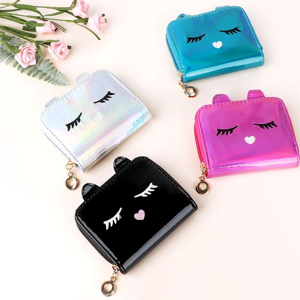 1pc cute cartoon cat printing design leather girls mini laser colorful wallet pocket card holder female fashion coin purses, Red;black
1pc cute cartoon cat printing design leather girls mini laser colorful wallet pocket card holder female fashion coin purses, Red;black