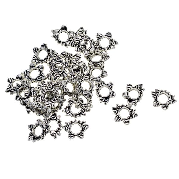 30 pieces antique silver alloy lotus flower spacer loose hollow beads yoga reflection beads diy jewelry making, 19 x 14 x 4mm, Black
30 pieces antique silver alloy lotus flower spacer loose hollow beads yoga reflection beads diy jewelry making, 19 x 14 x 4mm, Black