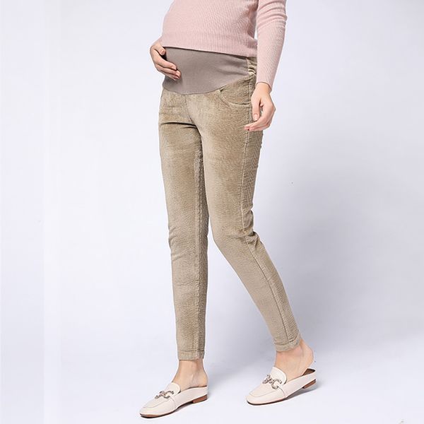 pregnant women's elastic trousers abdomen adjustable maternity corduroy pants for pregnant women clothes leisure pregnancy pants, White
pregnant women's elastic trousers abdomen adjustable maternity corduroy pants for pregnant women clothes leisure pregnancy pants, White
