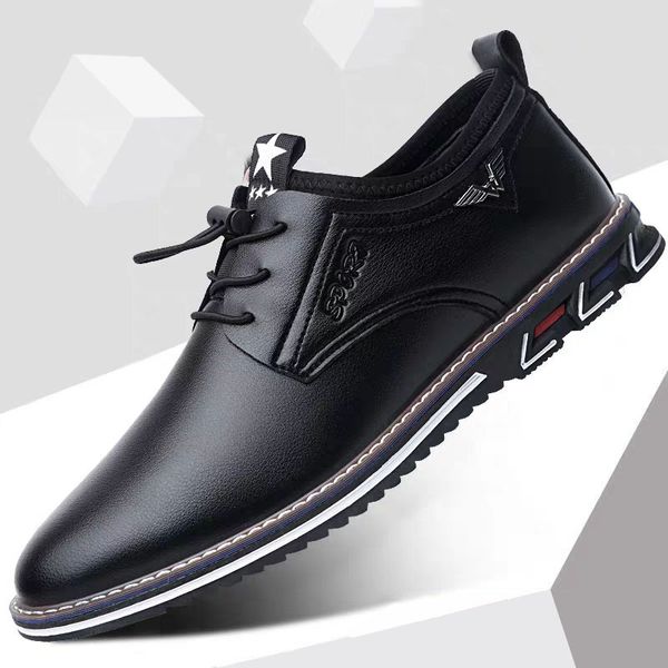 fashion new men casual shoes comfortable fashion flat sneakers male shoes mens dress, Black