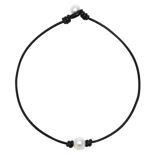 fashion single imitation pearl choker necklace with leather choker necklace handmade ladies jewelry, Golden;silver
fashion single imitation pearl choker necklace with leather choker necklace handmade ladies jewelry, Golden;silver