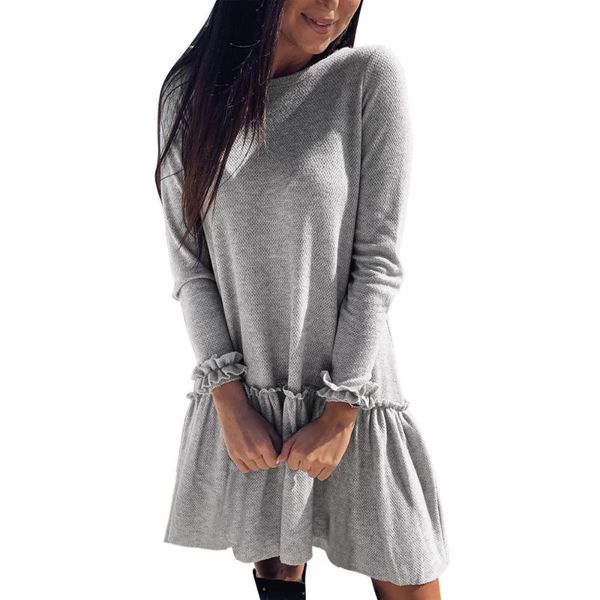 2020 women vintage long sleeve pullover solid color fishtail mini dress elegant vestidos business women clothing dresses #lr4, Black;gray
2020 women vintage long sleeve pullover solid color fishtail mini dress elegant vestidos business women clothing dresses #lr4, Black;gray
