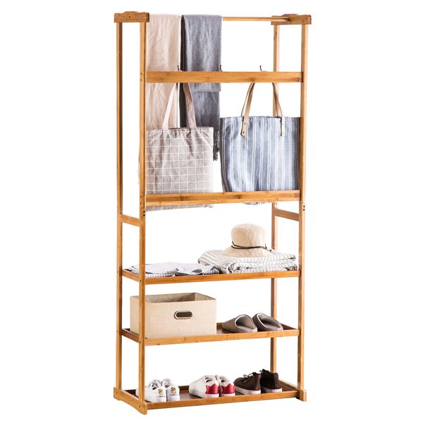 in stock 80cm three-layer coat rack bamboo wardrobe wood color housekeeping clothing racks for home ing
in stock 80cm three-layer coat rack bamboo wardrobe wood color housekeeping clothing racks for home ing