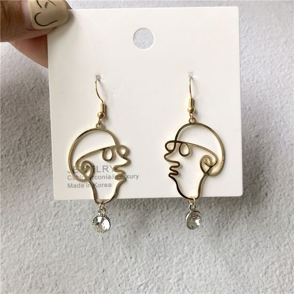 funny abstract portrait no piercing earring korean fashion simple charm earrings jewelry, Silver
funny abstract portrait no piercing earring korean fashion simple charm earrings jewelry, Silver