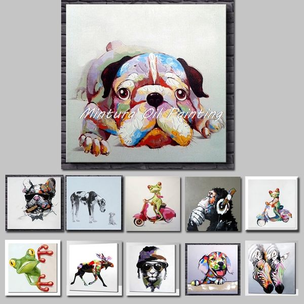 mintura art hand painted acrylic canvas oil paintings colorful dog modern abstract animal wall art kid's room decor no framed
mintura art hand painted acrylic canvas oil paintings colorful dog modern abstract animal wall art kid's room decor no framed