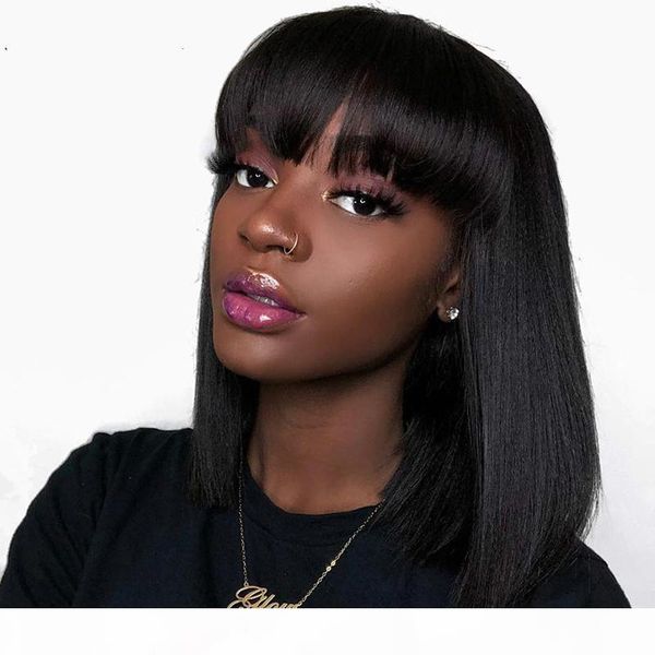 short human hair wig for black women with bangs lacefront brazilian pre plucked short lace front human hair wigs with bangs, Black;brown
short human hair wig for black women with bangs lacefront brazilian pre plucked short lace front human hair wigs with bangs, Black;brown
