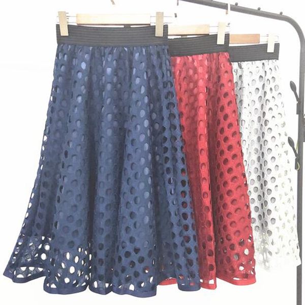 skirts spring and summer 2021 loose waist high skirt lace hole in long section, Black
skirts spring and summer 2021 loose waist high skirt lace hole in long section, Black
