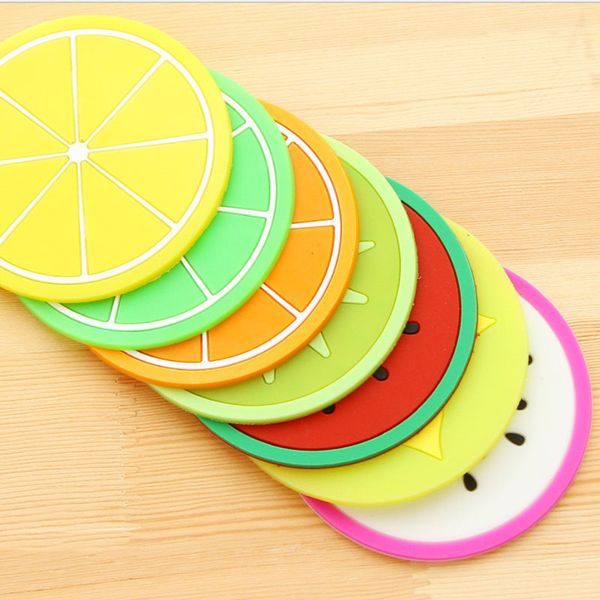 9cm new cute fruit pattern colorful silicone round cup cushion holder drink tableware coaster mug mat pads
9cm new cute fruit pattern colorful silicone round cup cushion holder drink tableware coaster mug mat pads
