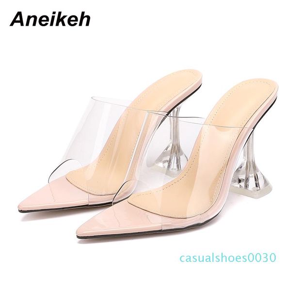 aneikeh pointed end flip flops shoes woman slippers pvc peep-toe slip-on perspex heel stilettos high heels lady fashion pumps c30, Black
aneikeh pointed end flip flops shoes woman slippers pvc peep-toe slip-on perspex heel stilettos high heels lady fashion pumps c30, Black