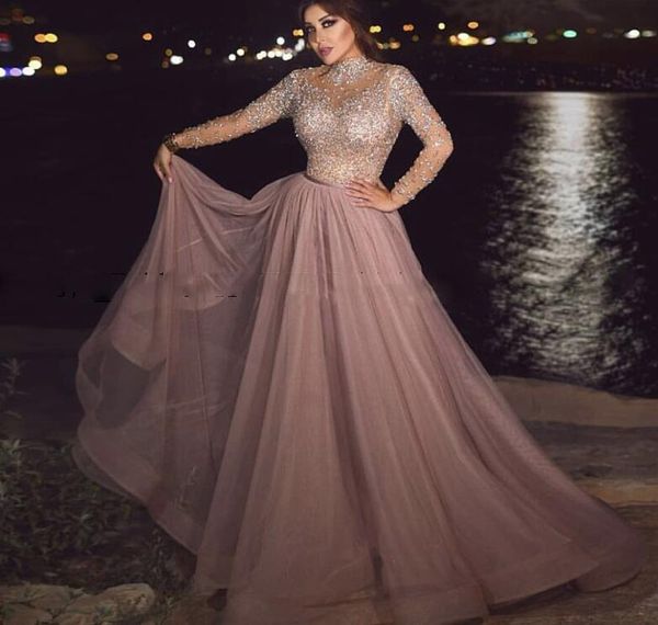 luxury beaded sequin evening dress 2020 saudi arabia dirty pink tulle long sleeves high neck prom dresses vestidos de fiesta, Black;red
luxury beaded sequin evening dress 2020 saudi arabia dirty pink tulle long sleeves high neck prom dresses vestidos de fiesta, Black;red
