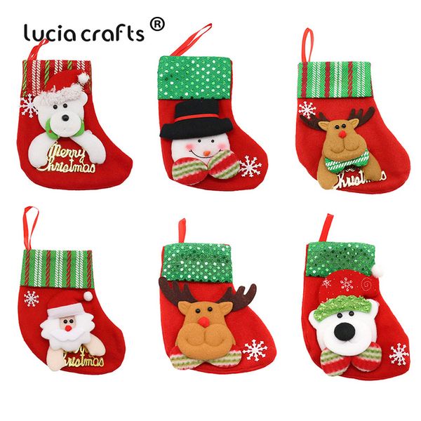 lucia crafts 1piece christmas santa claus little sock xmas tree pendant gift bag party new year christmas decoration h0114
lucia crafts 1piece christmas santa claus little sock xmas tree pendant gift bag party new year christmas decoration h0114