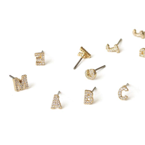 trendy cubic zircon gold initail letter stud earrings luxury diy small stud earrings for women fashion korean jewelry 2 pcs, Golden;silver
trendy cubic zircon gold initail letter stud earrings luxury diy small stud earrings for women fashion korean jewelry 2 pcs, Golden;silver