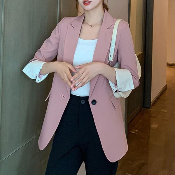 chic spring new fashion blazer jacket women casual pockets long sleeve work suit coat office lady solid pink black slim blazers, White;black
chic spring new fashion blazer jacket women casual pockets long sleeve work suit coat office lady solid pink black slim blazers, White;black