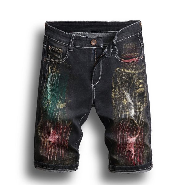 kimsere fashion men summer ripped short jeans with holes painted distressed denim shorts for male printed straight black, Blue
kimsere fashion men summer ripped short jeans with holes painted distressed denim shorts for male printed straight black, Blue