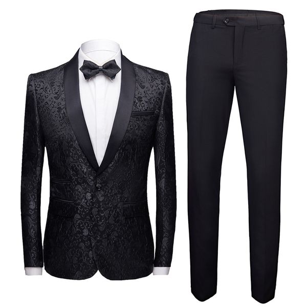 black formal suit men 2 piece set asian size 4xl business banquet men suit jacket and pant fashion jacquard fabric sets, White;black
black formal suit men 2 piece set asian size 4xl business banquet men suit jacket and pant fashion jacquard fabric sets, White;black