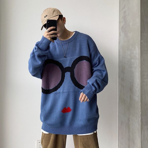 2019 autumn new korean version of the trend of japanese men's knitted loose wear long-sleeved sweater casual, White;black
2019 autumn new korean version of the trend of japanese men's knitted loose wear long-sleeved sweater casual, White;black