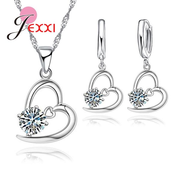 925 sterling silver sharking cubic zirconia heart shape pendant necklace earring sets for women bridal wedding jewelry
925 sterling silver sharking cubic zirconia heart shape pendant necklace earring sets for women bridal wedding jewelry