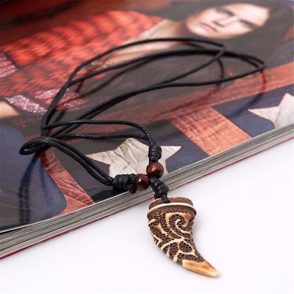 women wild decorations supporter talismans necklace men light brown faux bone carving dragon totem pendant necklace jewelry gift, Silver
women wild decorations supporter talismans necklace men light brown faux bone carving dragon totem pendant necklace jewelry gift, Silver