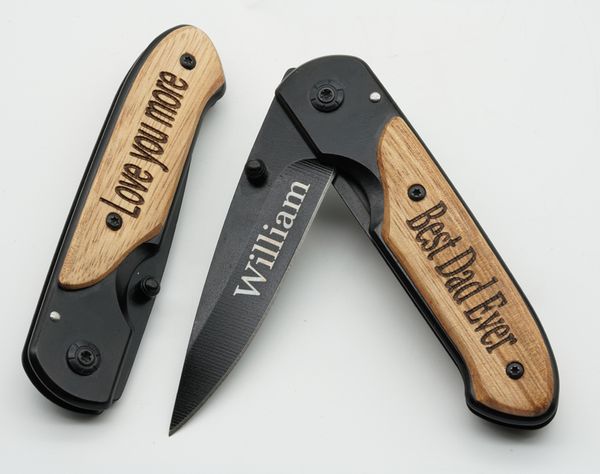 Free Engraving Folding knives 440C steel Black finish zebrawood handle EDC pocket knife Manual opening mini tactical gear knife Free DHL
Free Engraving Folding knives 440C steel Black finish zebrawood handle EDC pocket knife Manual opening mini tactical gear knife Free DHL
