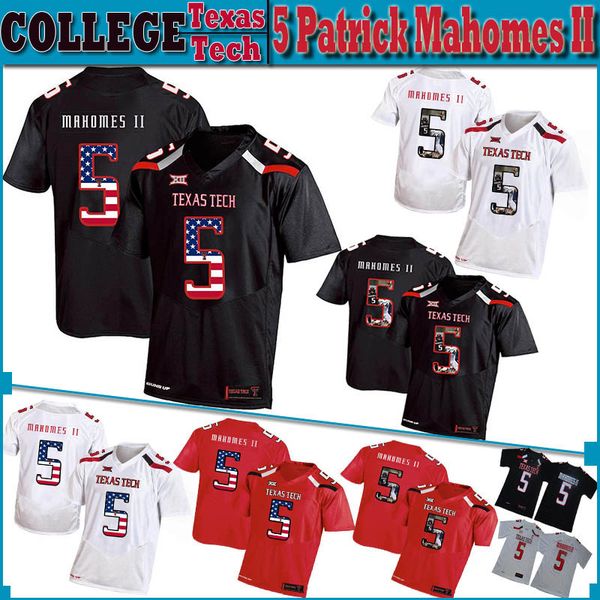 5 patrick mahomes men usa flag jersey texas tech ncaa stitched college football jerseys, Black;red
5 patrick mahomes men usa flag jersey texas tech ncaa stitched college football jerseys, Black;red