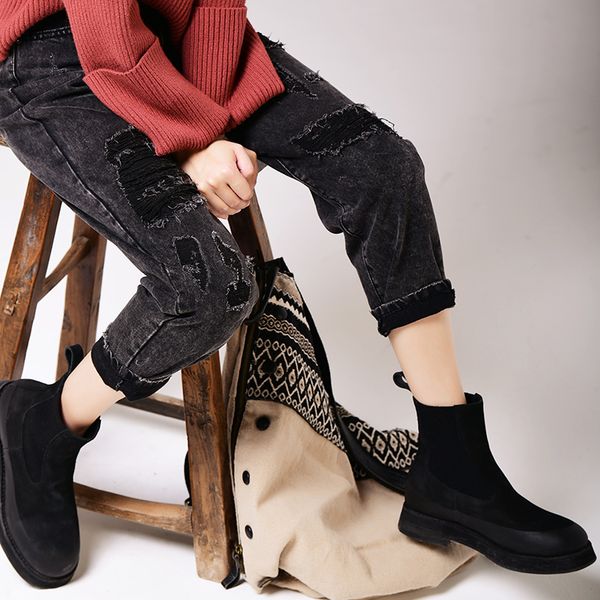 n5600 korean version of large size do old frayed do not show flesh black gray jeans, Blue
n5600 korean version of large size do old frayed do not show flesh black gray jeans, Blue