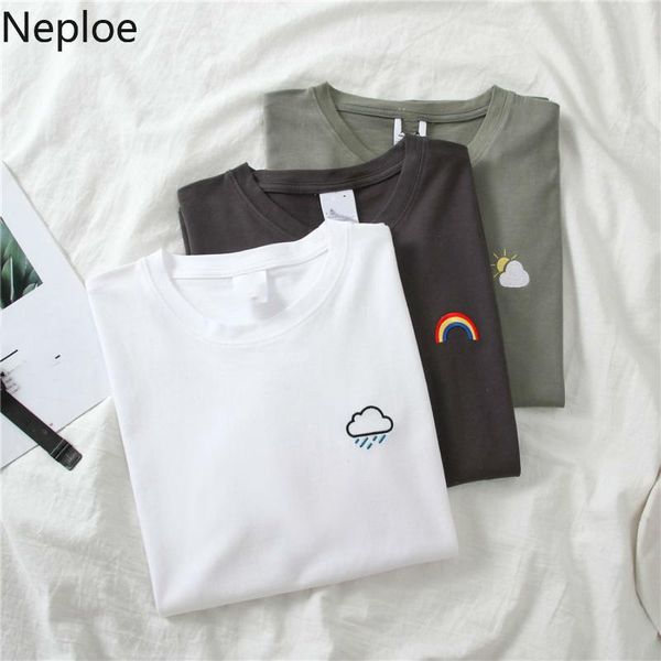 neploe 2020 лето с коротким рукавом женщины tshirts мультфильм погода вышивки top тройники harajuku корейский причинная o-образным вырезом ф, White
neploe 2020 лето с коротким рукавом женщины tshirts мультфильм погода вышивки top тройники harajuku корейский причинная o-образным вырезом ф, White