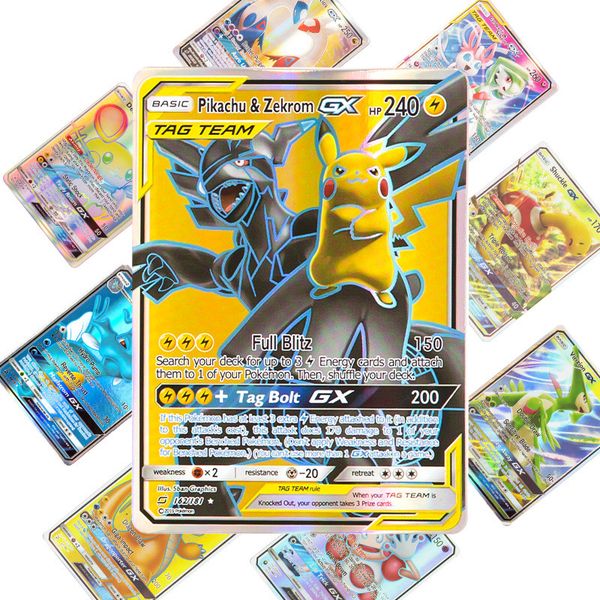 new gx ex game collection paper trading pokemones cards for funs gift children english language toy
new gx ex game collection paper trading pokemones cards for funs gift children english language toy