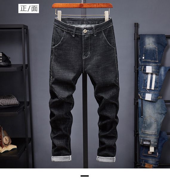 men's black jeans slim fit men's fashion elastic fall/winter pants moto jeans slim fit straight denim pants distressed trousers, Blue
men's black jeans slim fit men's fashion elastic fall/winter pants moto jeans slim fit straight denim pants distressed trousers, Blue