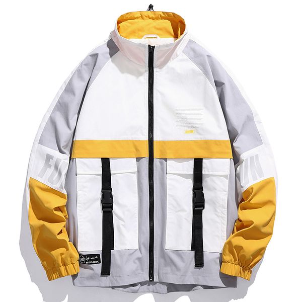 streetwear casual men jacket coat patchwork windbreaker mens bomber jacket 2020 spring ribbons pockets male overcoat, Black;brown
streetwear casual men jacket coat patchwork windbreaker mens bomber jacket 2020 spring ribbons pockets male overcoat, Black;brown