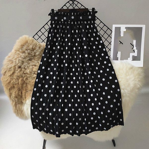 polka dot pleated women high waist skirts korean vintage a-line female skirt preppy style elastics faldas mujer, Black
polka dot pleated women high waist skirts korean vintage a-line female skirt preppy style elastics faldas mujer, Black