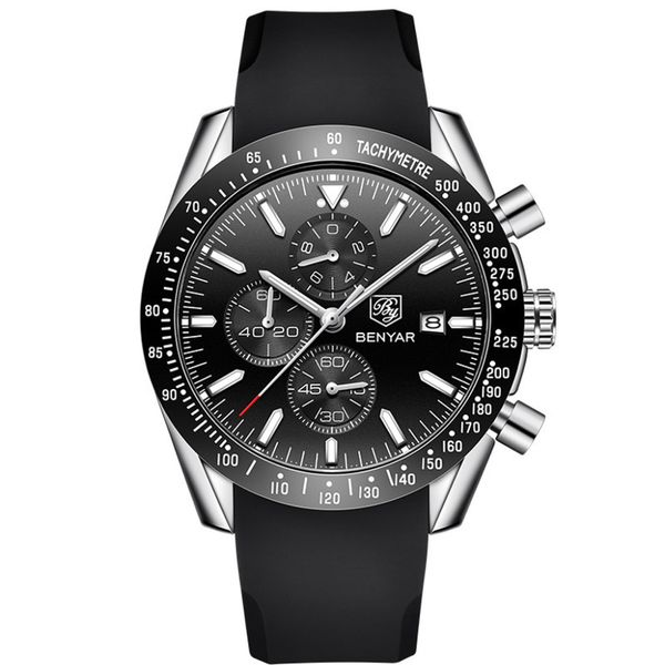 2019 benyar watches men business silica gel watch quartz casual waterproof sport male brand wristwatch relogio masculinoaa4, Slivery;brown
2019 benyar watches men business silica gel watch quartz casual waterproof sport male brand wristwatch relogio masculinoaa4, Slivery;brown
